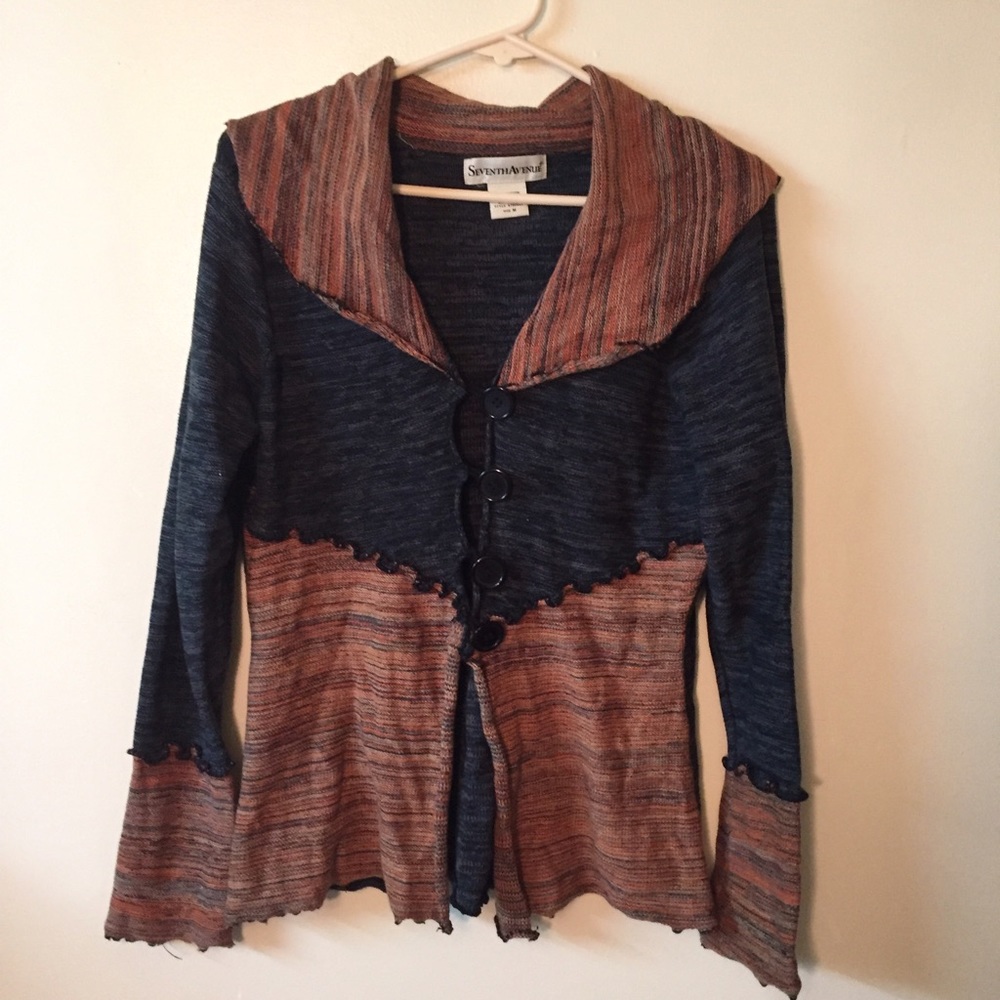 Seventh avenue medium cotton cardigan sweater